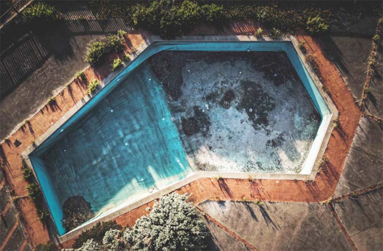 Inground pool before removal